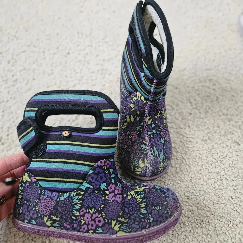 Bogs Toddler Boots NW Garden Black Multi Kids 10